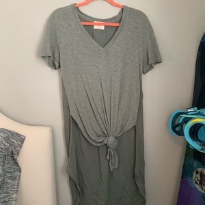 Anthropologie green tunic shirt